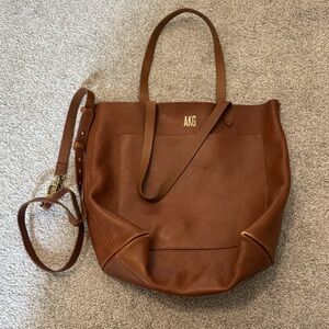 Madewell Chestnut Leather Tote
